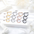 Aurevia Minimalist ASTM F136 Titanium D-Shape Nose Hoop