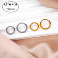 Aurevia Slanted Titanium Hinged Clicker Hoop