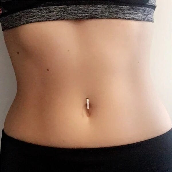 16G/14G G23 Titanium Belly Button Clicker| Minimalist Navel Jewelry| Belly Hoop| Hinged Carved Belly Bar| Belly Hoop| Belly Ring 1.6*10/12mm