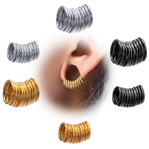 Stacked Hoop Earrings for Stretched Earlobe Small Hoops Earrings 16g Hoop set Ear Gauging Ear Hangers Jewelry