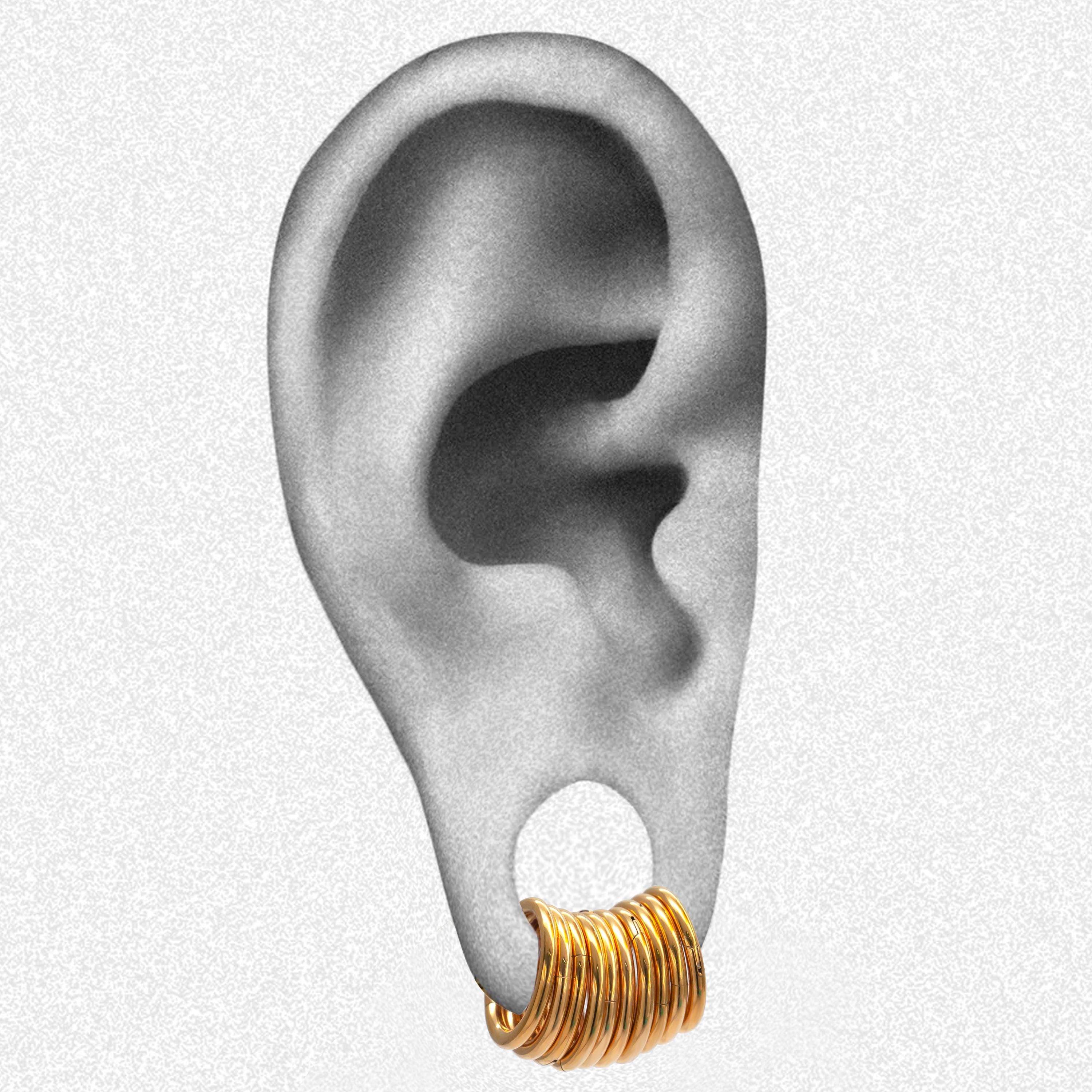Stacked Hoop Earrings for Stretched Earlobe Small Hoops Earrings 16g Hoop set Ear Gauging Ear Hangers Jewelry