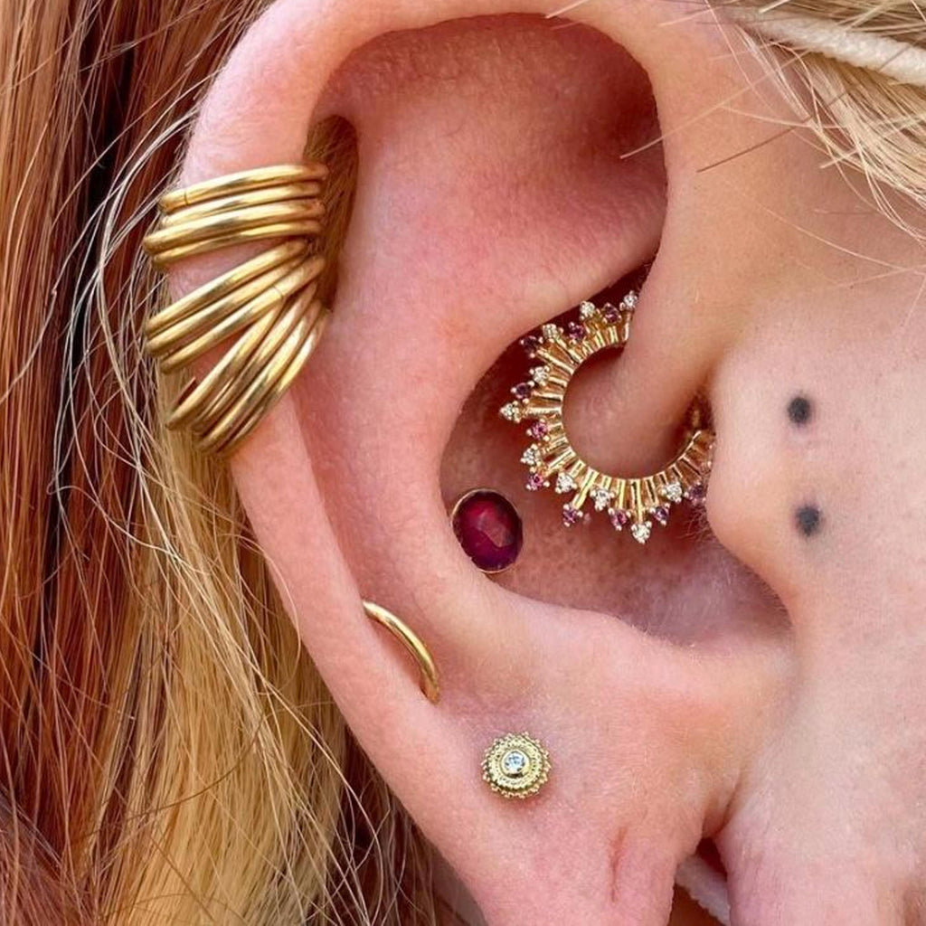 Stacked Hoop Earrings for Stretched Earlobe Small Hoops Earrings 16g Hoop set Ear Gauging Ear Hangers Jewelry