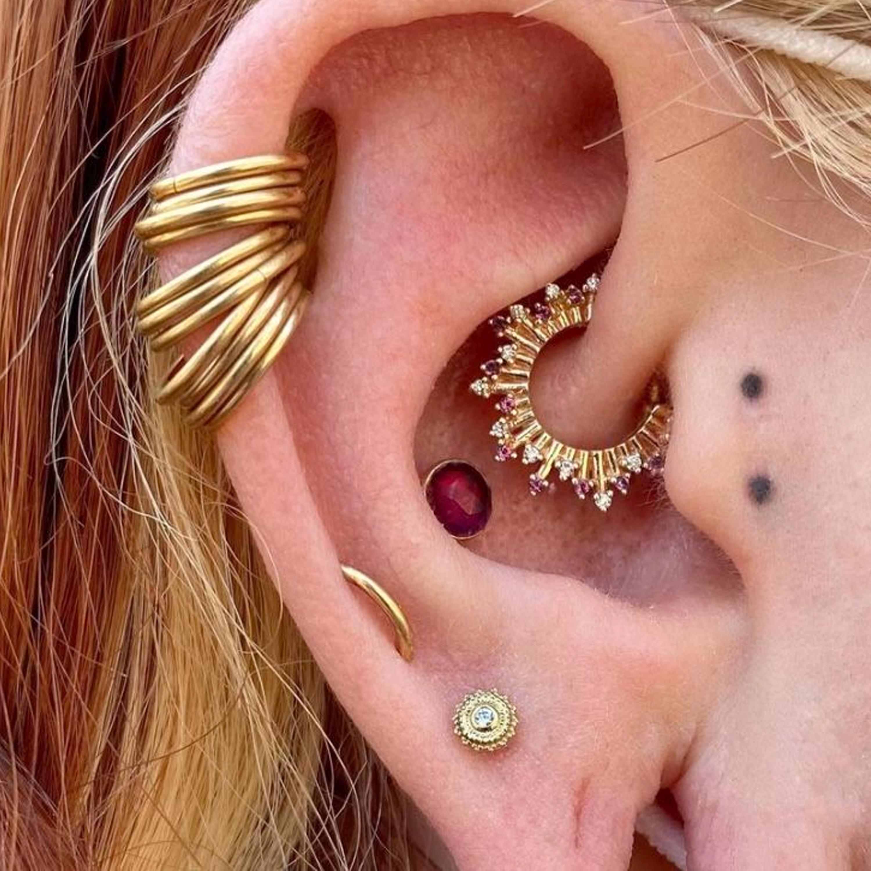 Stacked Hoop Earrings for Stretched Earlobe Small Hoops Earrings 16g Hoop set Ear Gauging Ear Hangers Jewelry