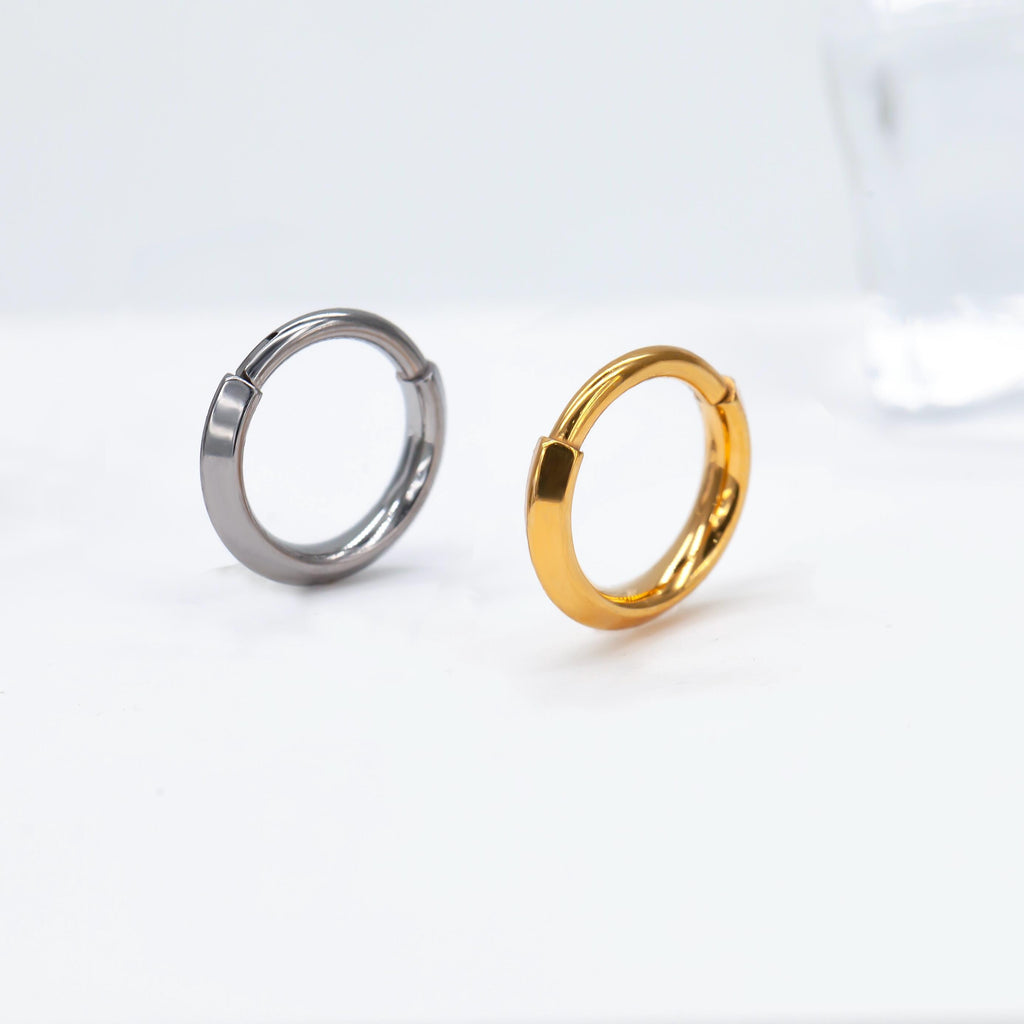 16G Implant Grade Titanium Dainty Hinged Clicker Ring /Nose Ring/Septum Clicker Ring/Daith Hoop/Helix/Tragus/Rook/Lobe/Unique Gift 8mm 10mm