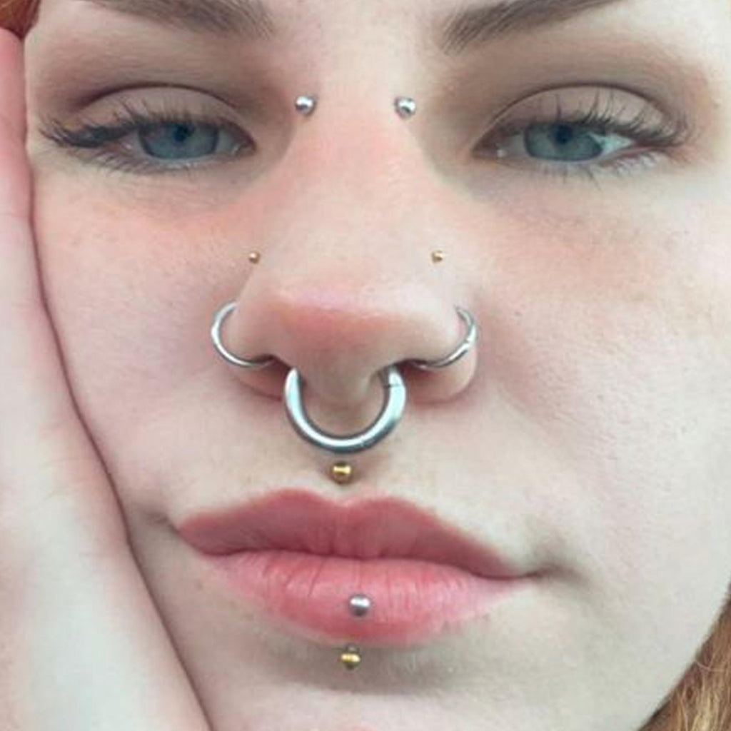 4g/6g/8g/10g/12g Implant Grade Titanium Large Gauge Segment Clicker Hinged Ring/Septum Stretching Kit Piercing/Hoop Earring Hanger