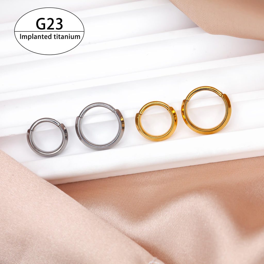 16G Implant Grade Titanium Dainty Hinged Clicker Ring /Nose Ring/Septum Clicker Ring/Daith Hoop/Helix/Tragus/Rook/Lobe/Unique Gift 8mm 10mm