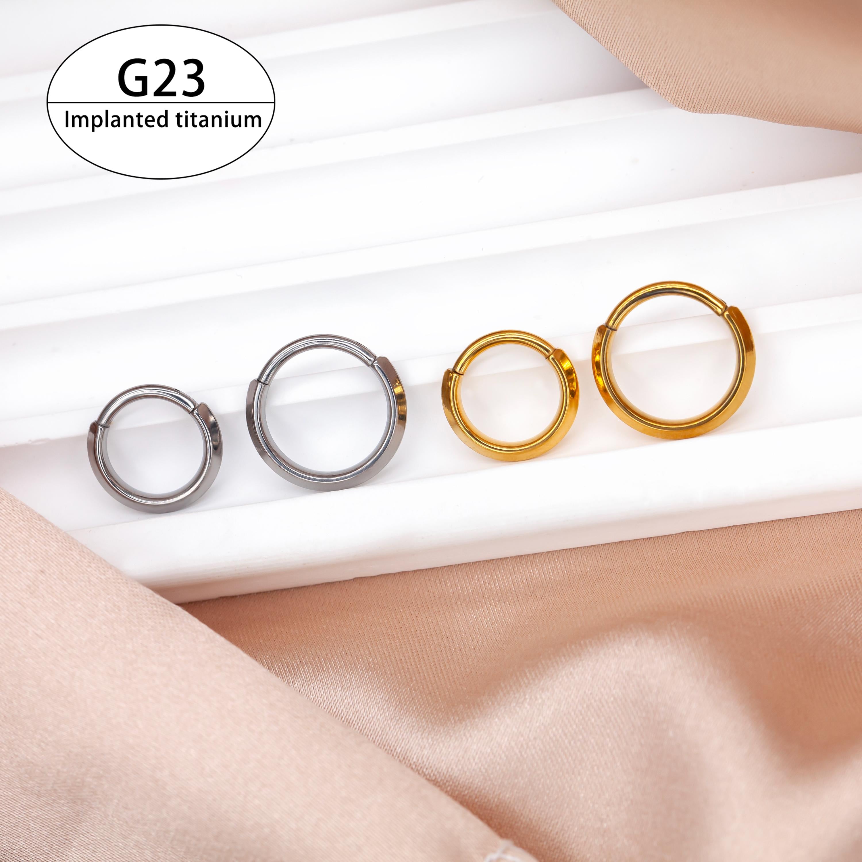 16G Implant Grade Titanium Dainty Hinged Clicker Ring /Nose Ring/Septum Clicker Ring/Daith Hoop/Helix/Tragus/Rook/Lobe/Unique Gift 8mm 10mm