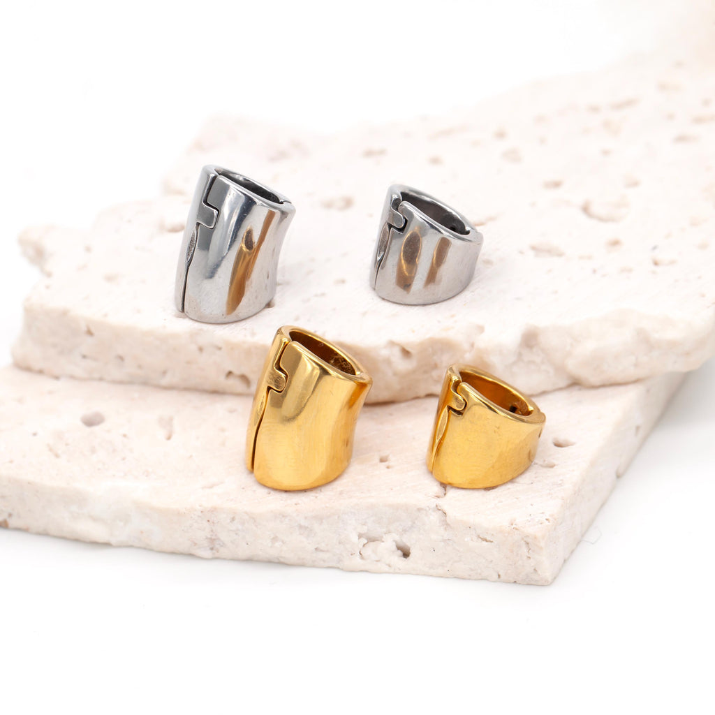 1 PCS 316 Stainless Steel Ear Cuff Stretched Lobe Simple Ear Gauges Plugs Weights Earring Cartilage Body Piercing Jewelry Ear Stretching Kit