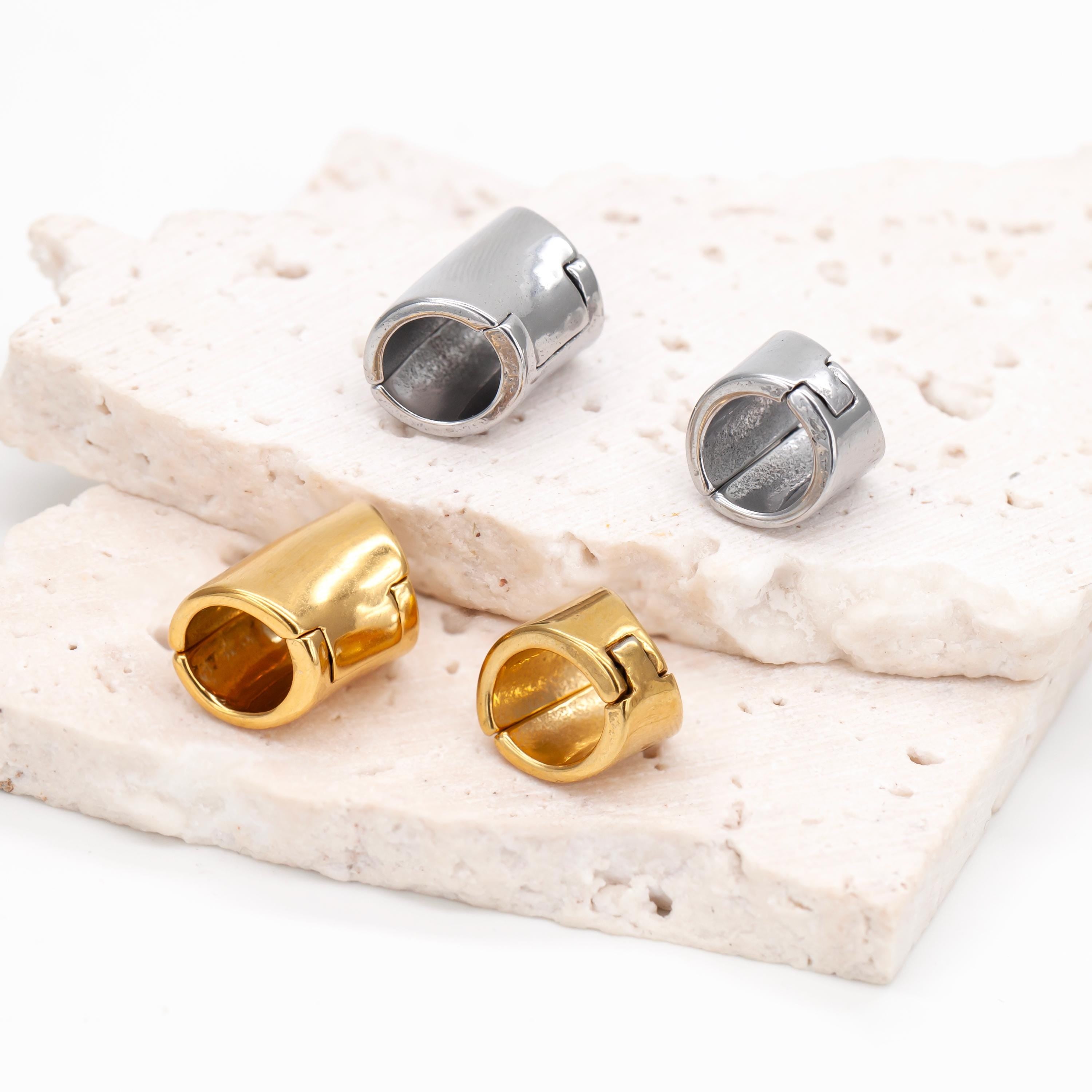1 PCS 316 Stainless Steel Ear Cuff Stretched Lobe Simple Ear Gauges Plugs Weights Earring Cartilage Body Piercing Jewelry Ear Stretching Kit