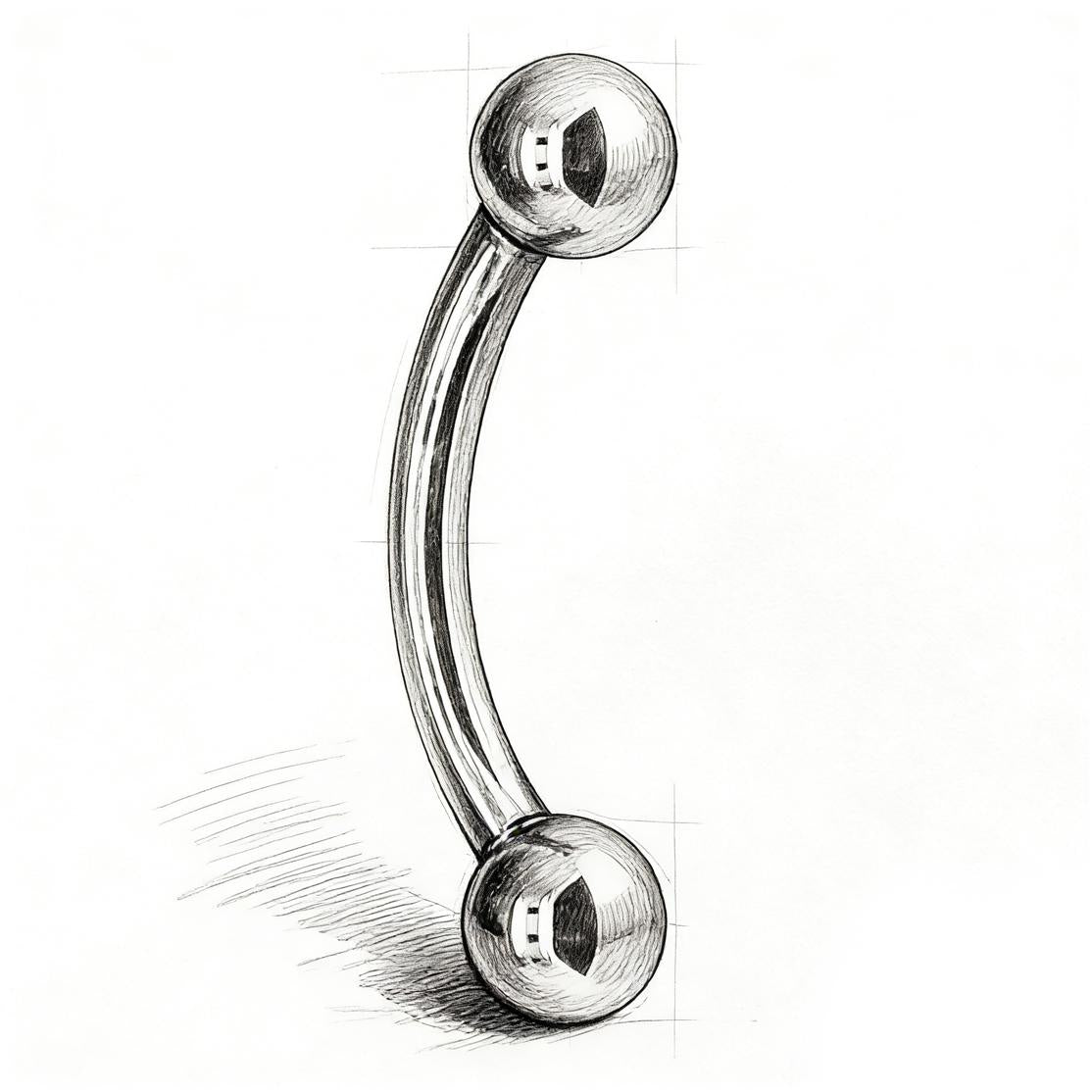 14K REAL Solid Gold Curved Barbell Earring Eyebrow Daith Helix Tragus Cartilage Conch Rook Vertical Lip Body Piercing Jewelry 16G(1.2mm)
