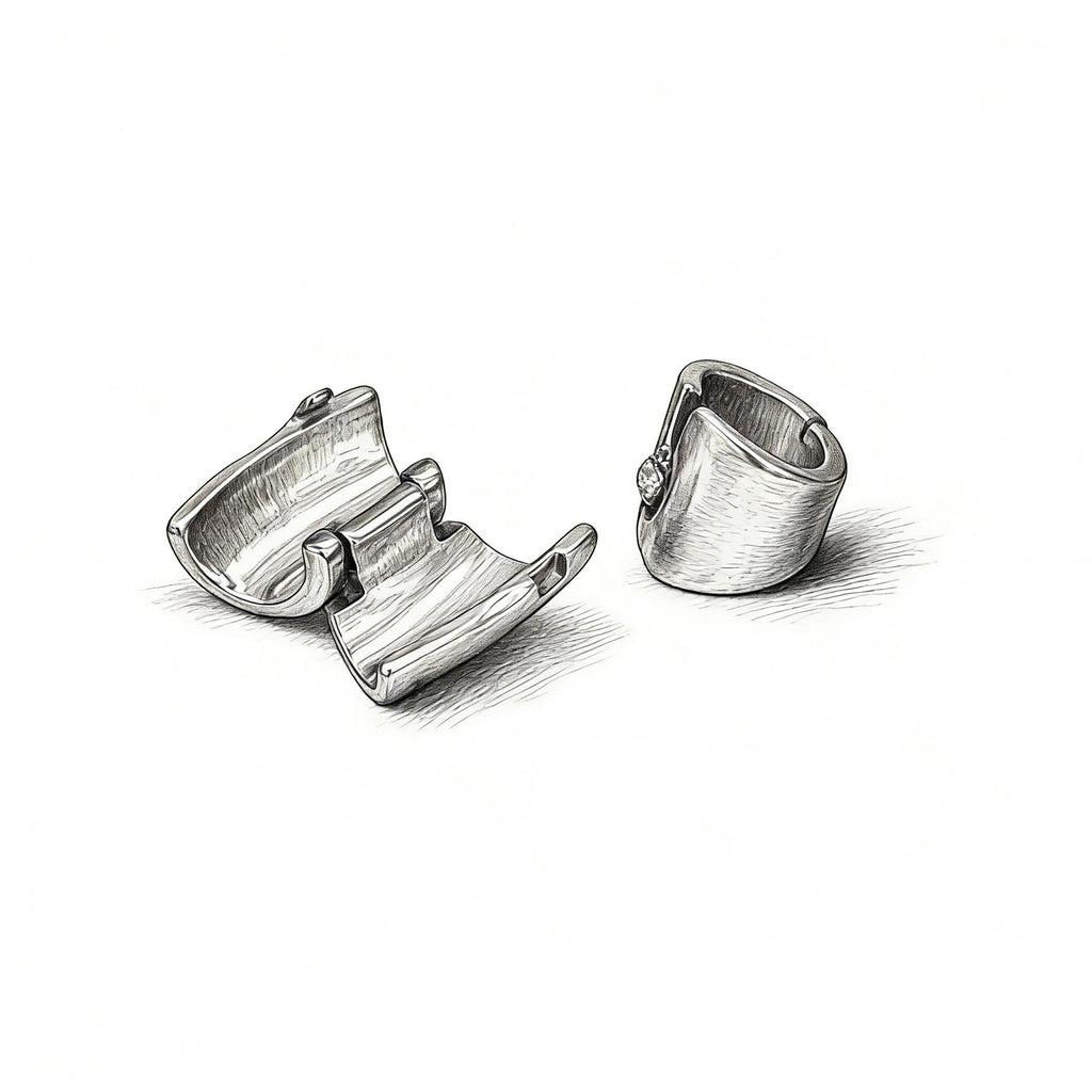 1 PCS 316 Stainless Steel Ear Cuff Stretched Lobe Simple Ear Gauges Plugs Weights Earring Cartilage Body Piercing Jewelry Ear Stretching Kit
