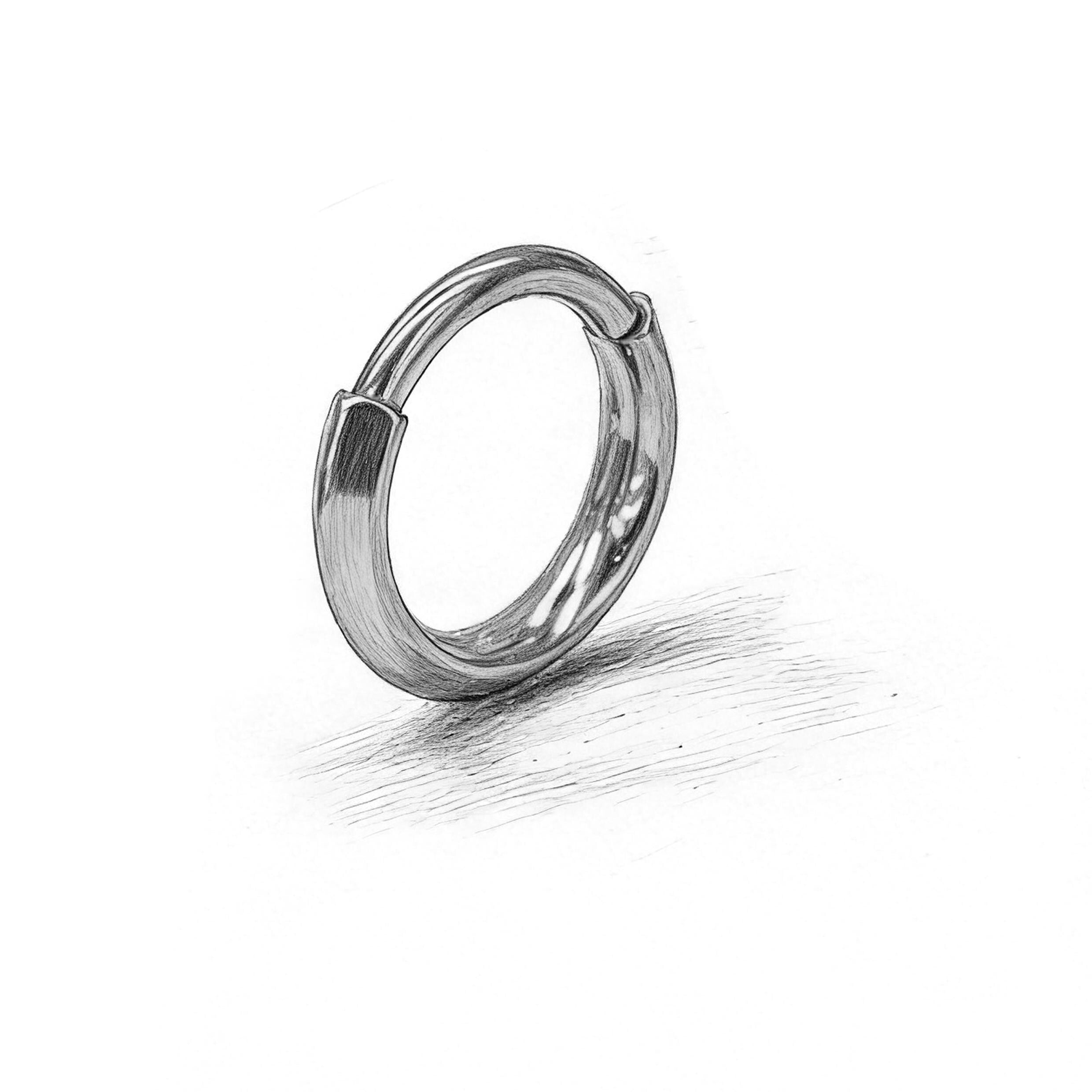 16G Implant Grade Titanium Dainty Hinged Clicker Ring /Nose Ring/Septum Clicker Ring/Daith Hoop/Helix/Tragus/Rook/Lobe/Unique Gift 8mm 10mm